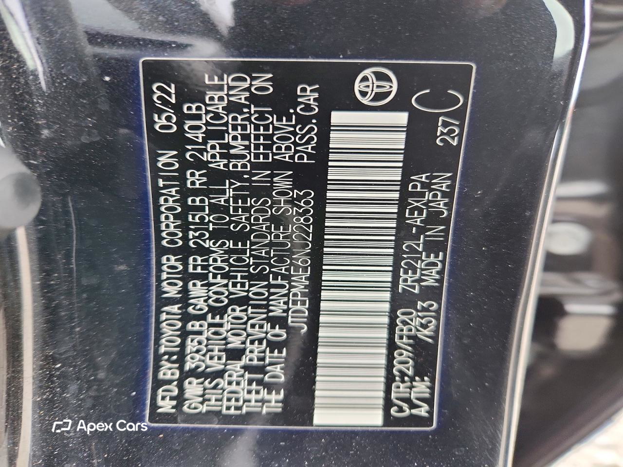 Toyota Corolla 2022