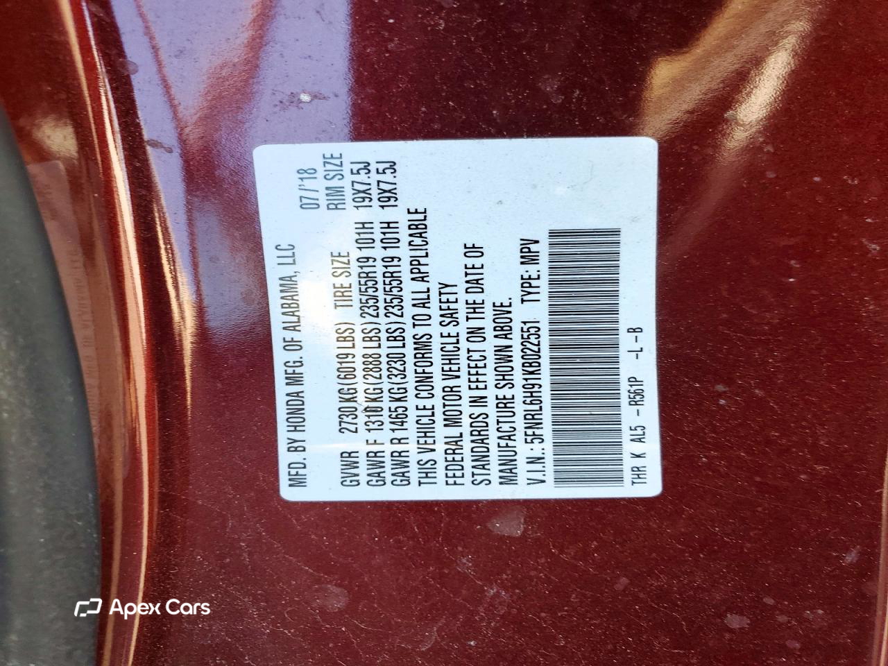 Honda Odyssey 2019