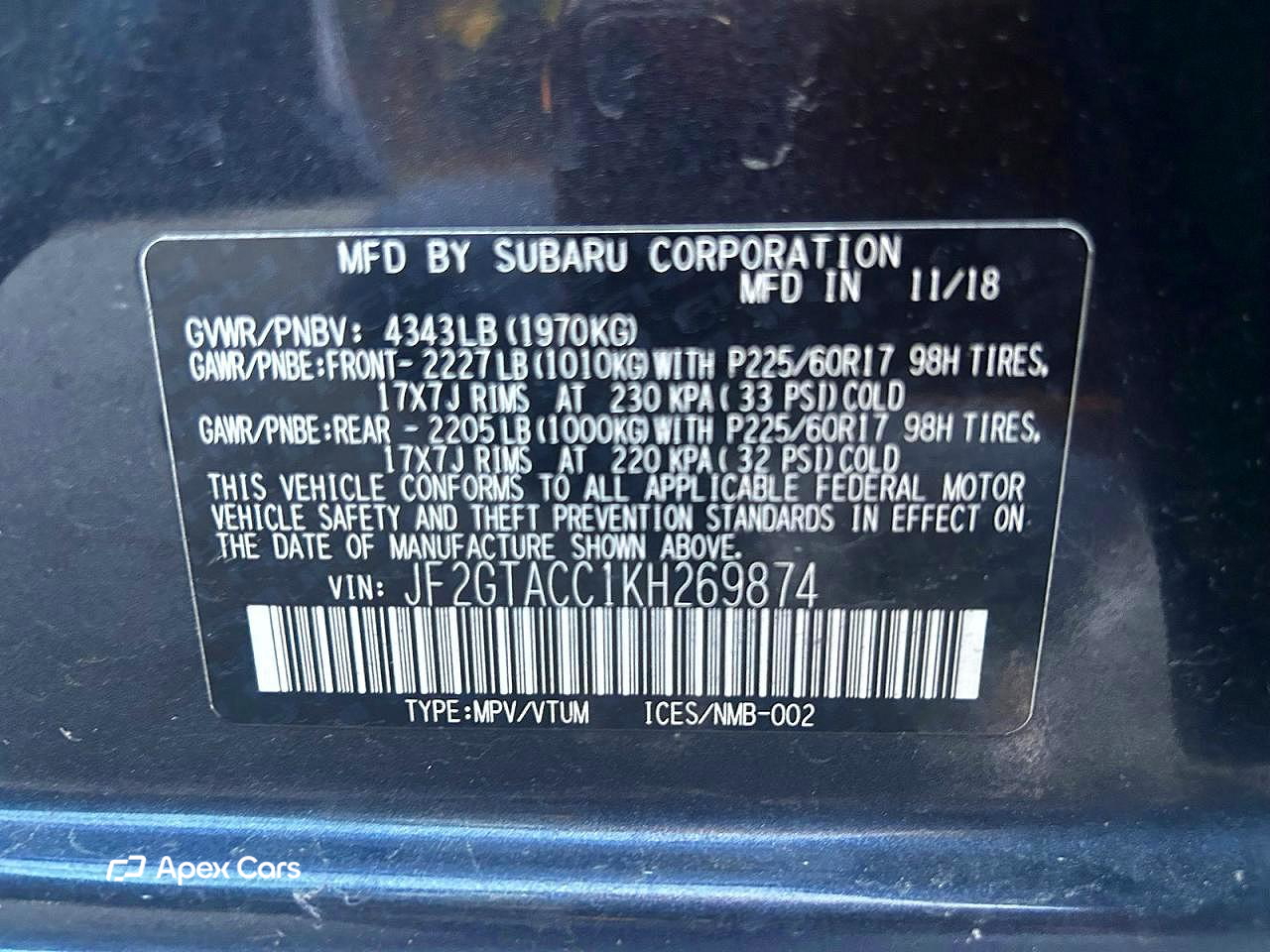 Subaru XV 2019