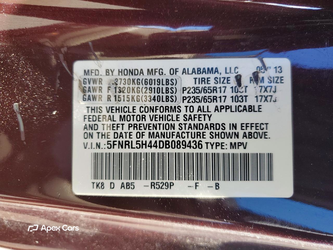 Honda Odyssey 2013