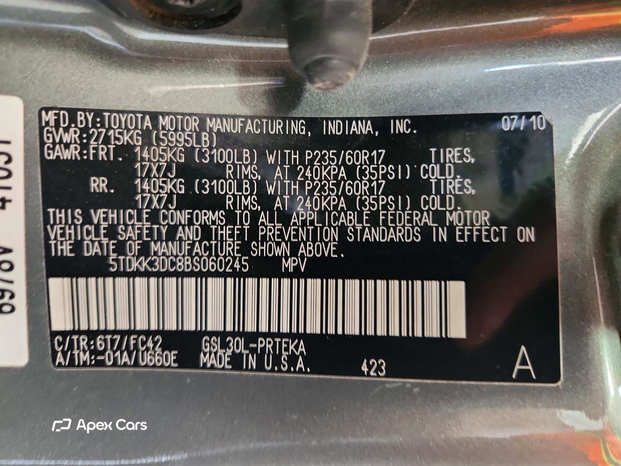 Toyota Sienna 2011