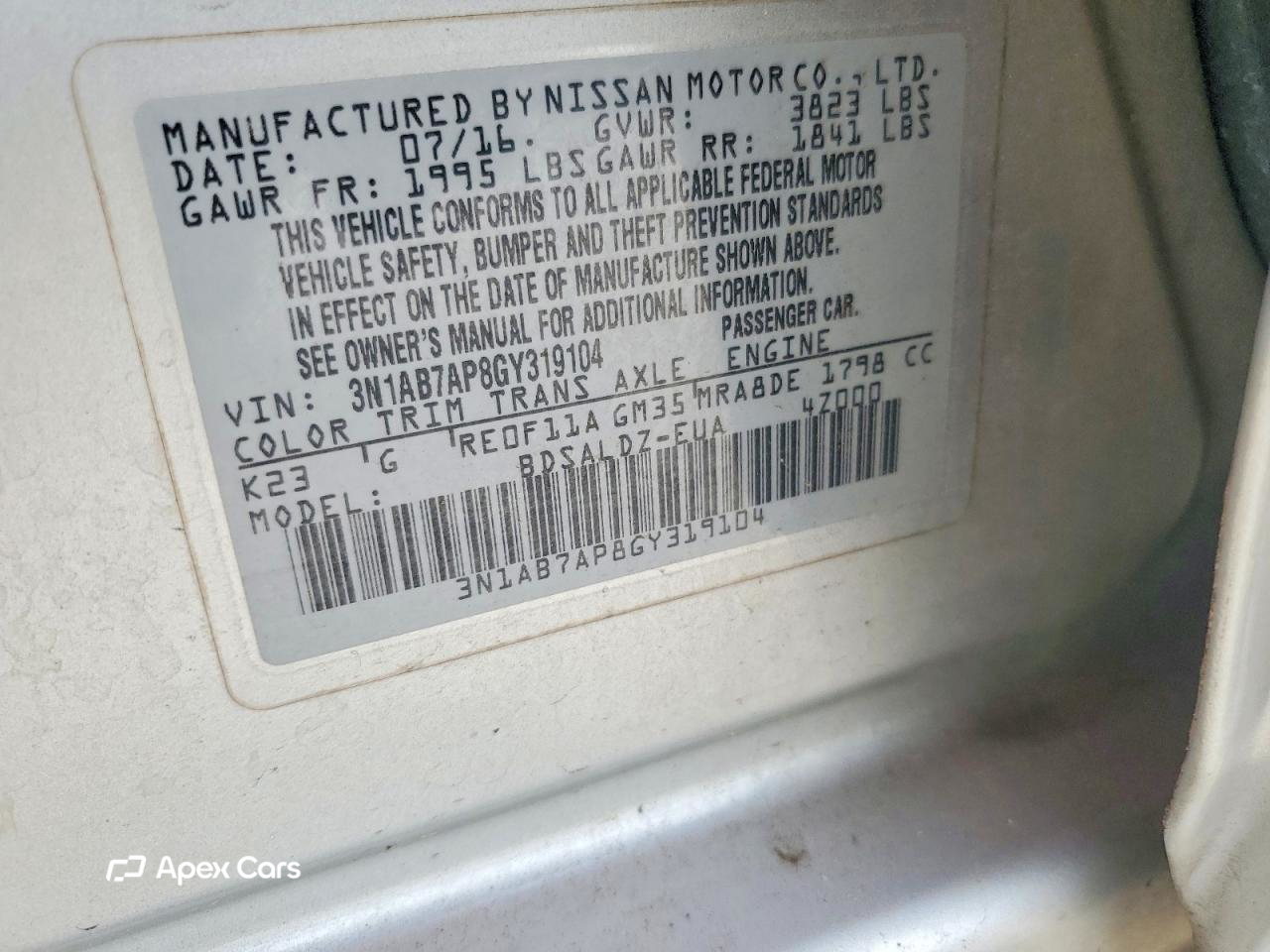 Nissan Sentra 2016