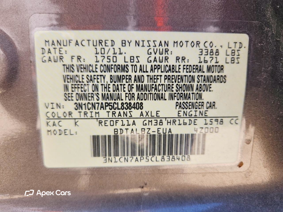 Nissan Versa 2012