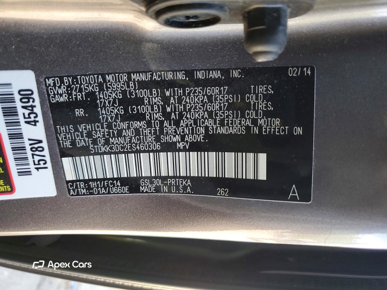 Toyota Sienna 2014