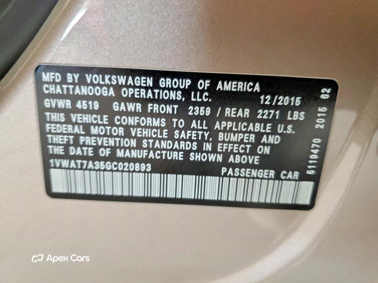 Volkswagen Passat 2016