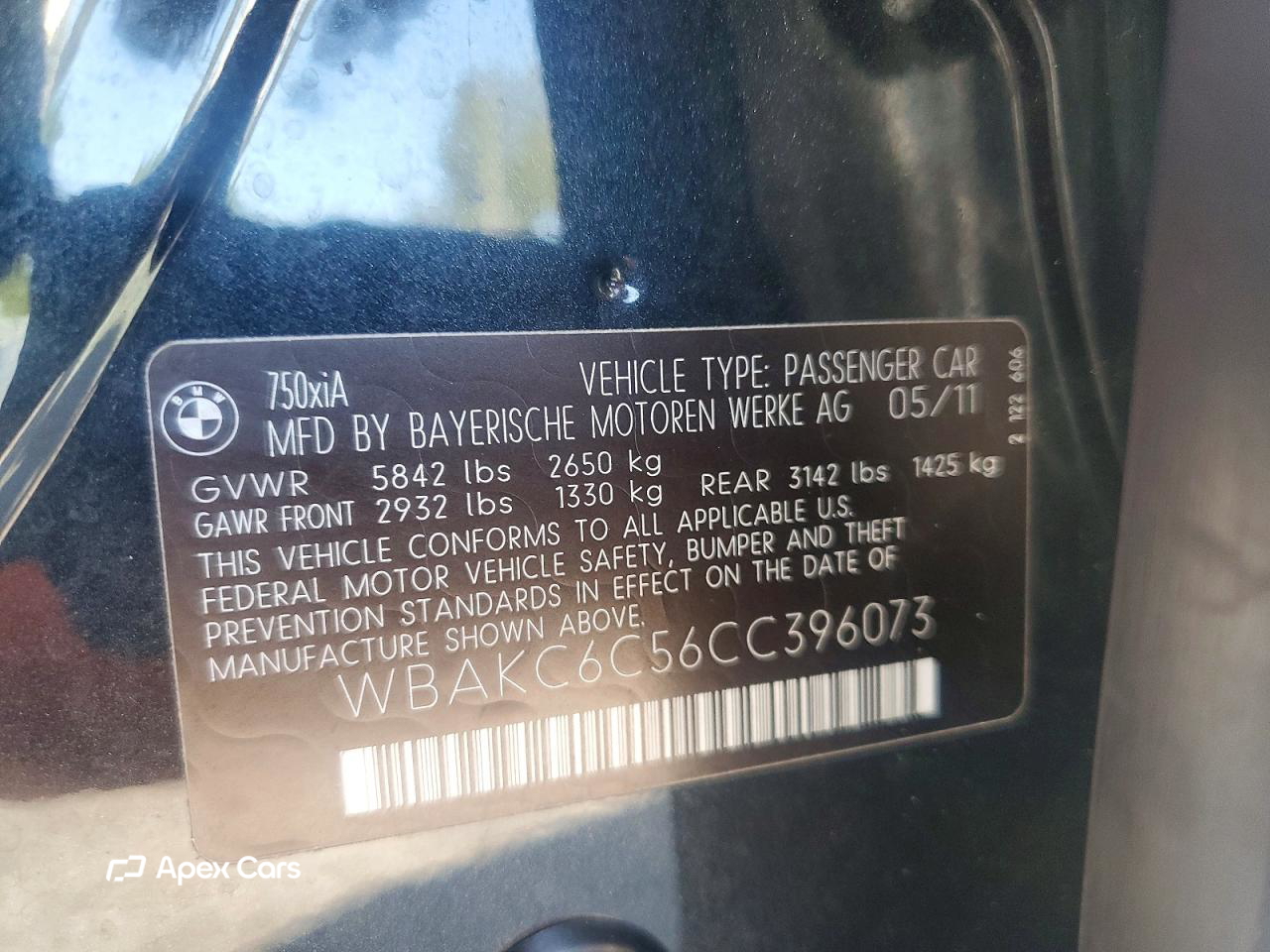 BMW Series 7 2012