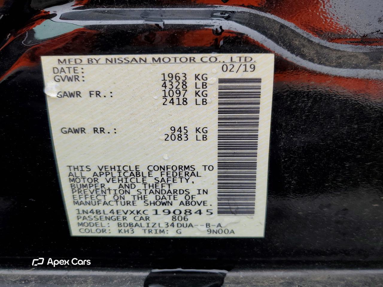 Nissan Altima 2019