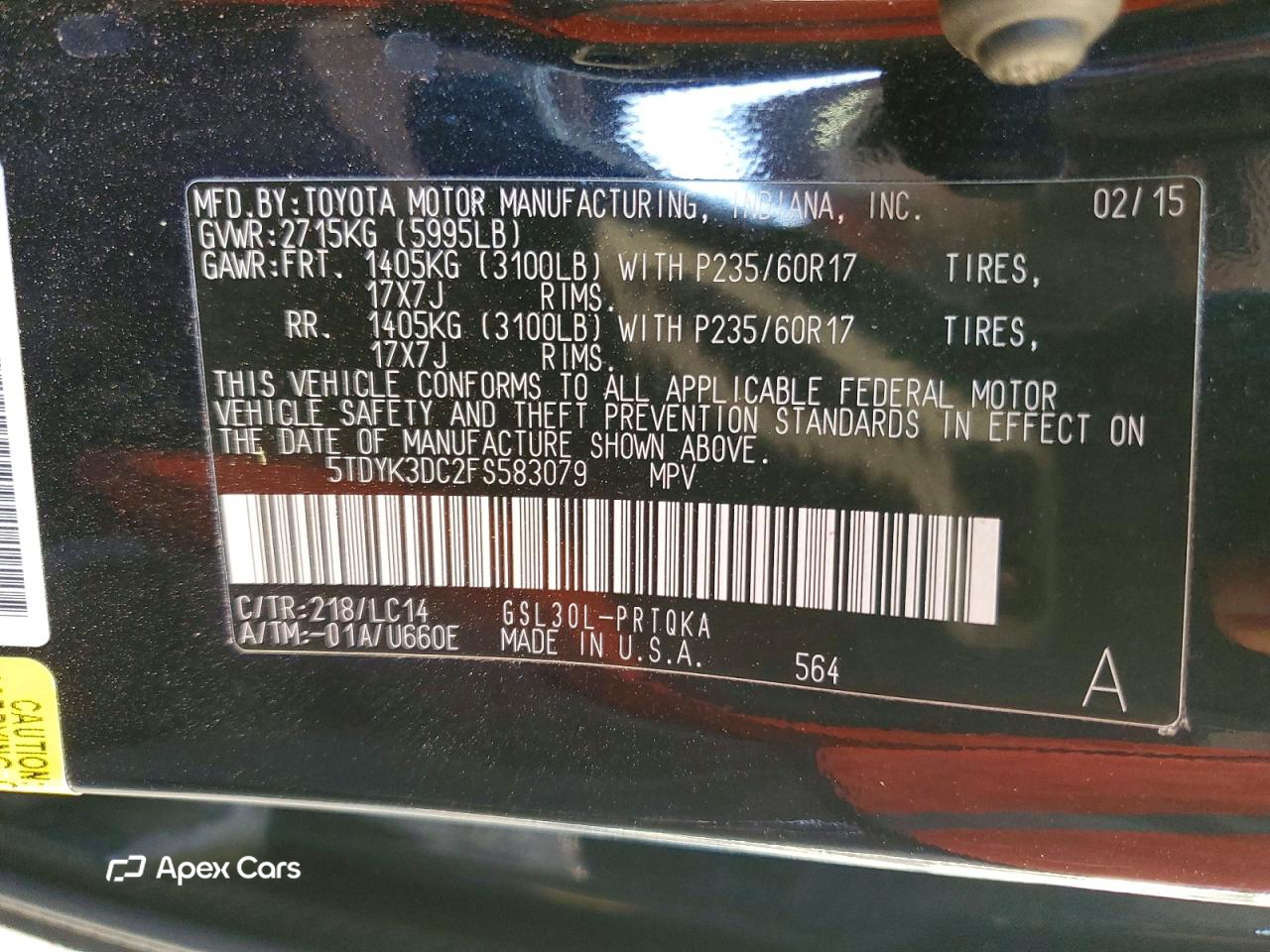 Toyota Sienna 2015