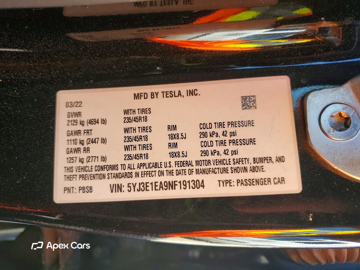 Tesla Model 3 2022