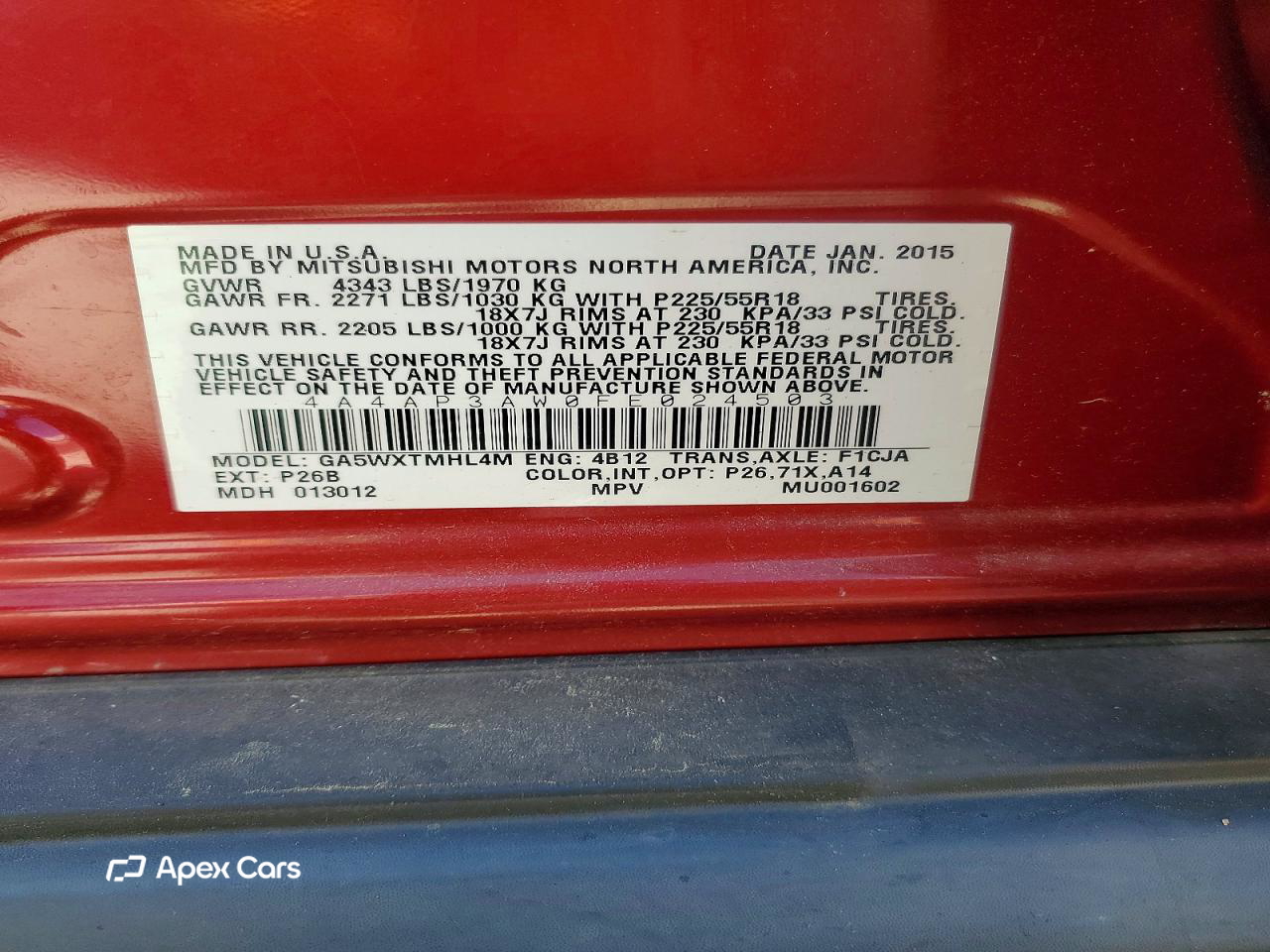 Mitsubishi Outlander 2015