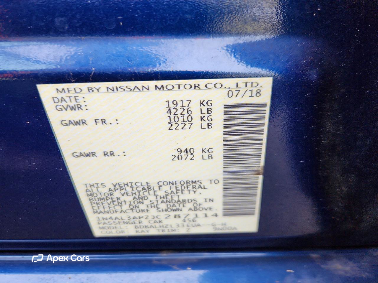 Nissan Altima 2018