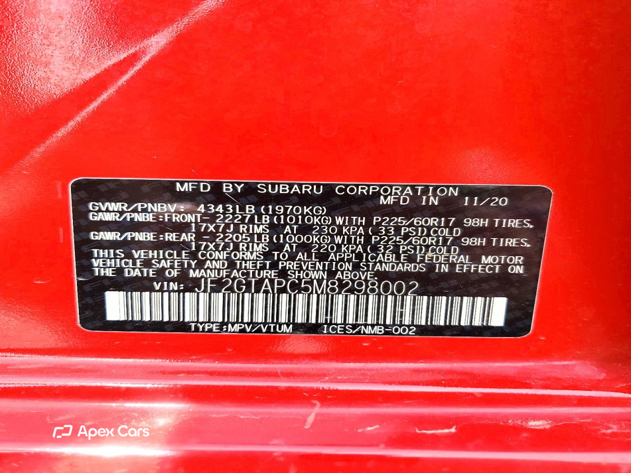 Subaru XV 2021