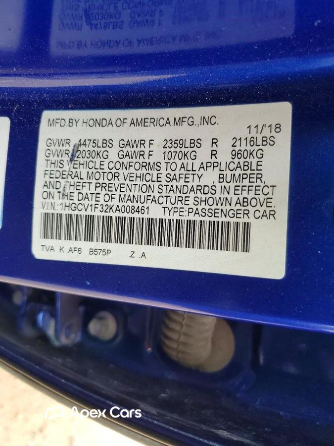Honda Accord 2019