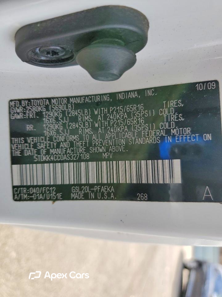 Toyota Sienna 2010