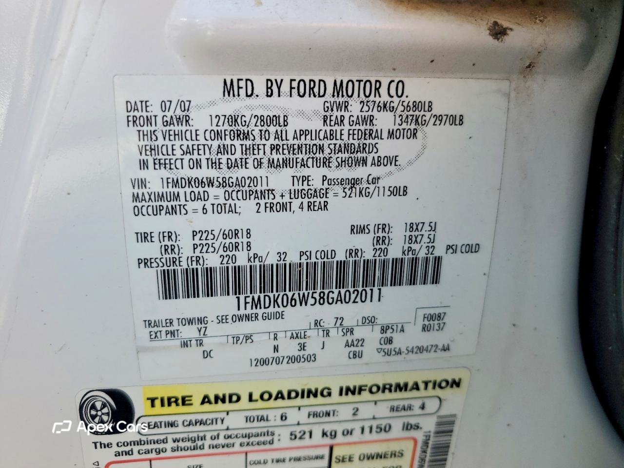 Ford Taurus 2008