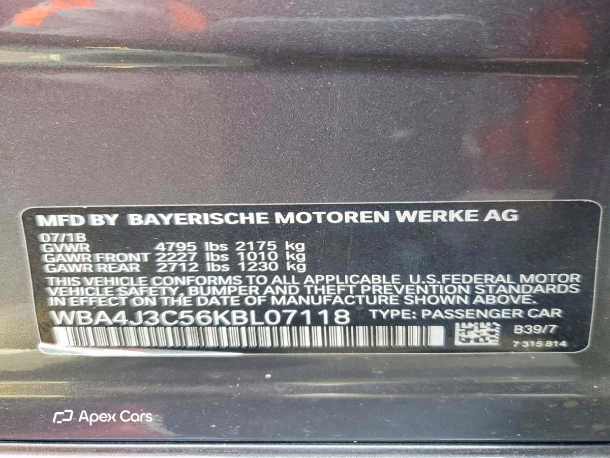 BMW Series 4 2019