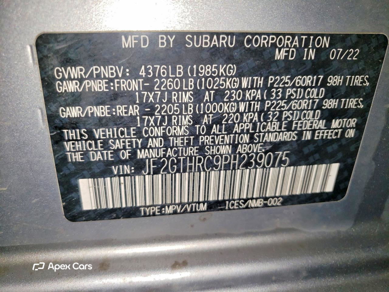 Subaru XV 2023
