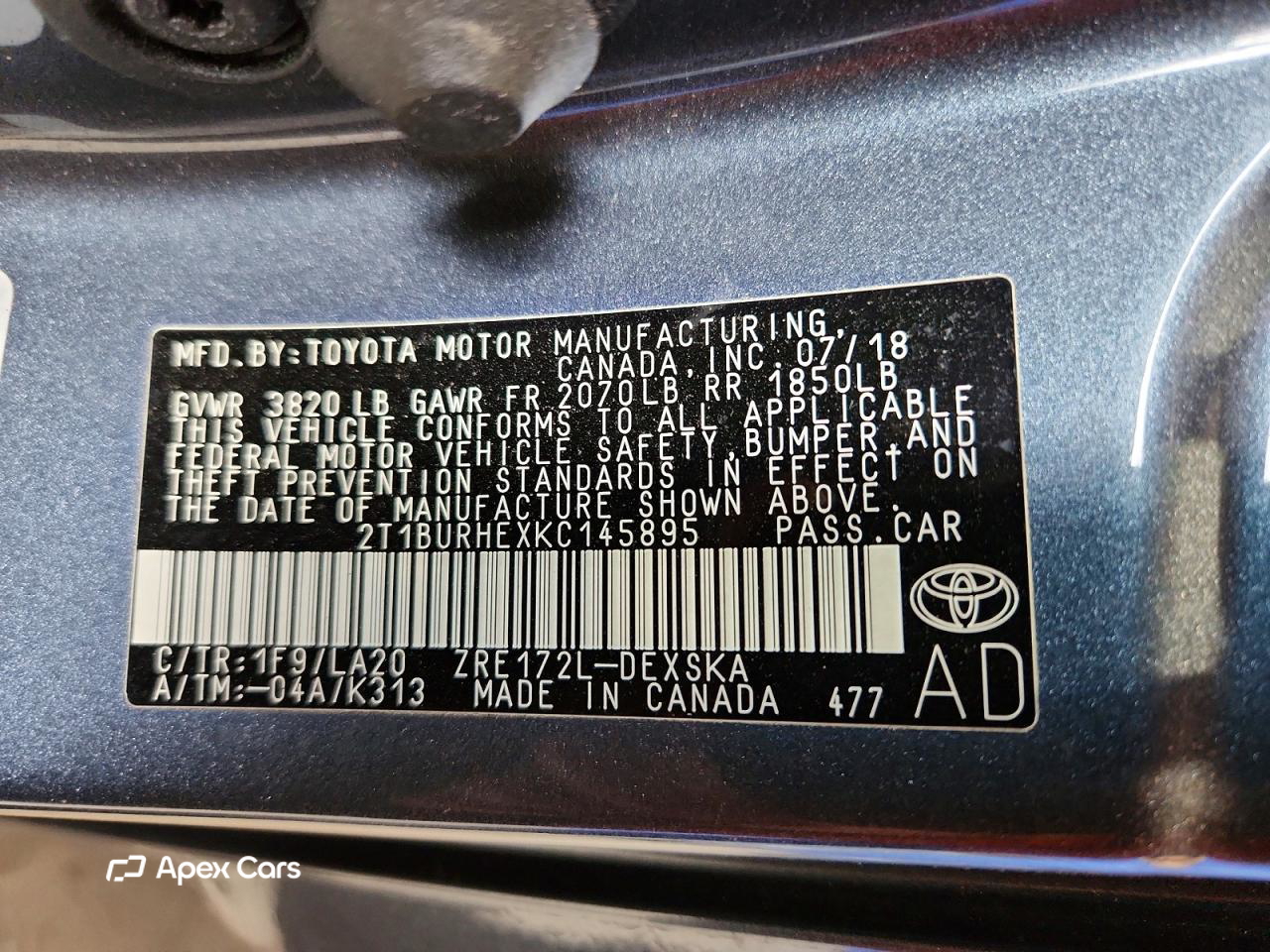 Toyota Corolla 2019