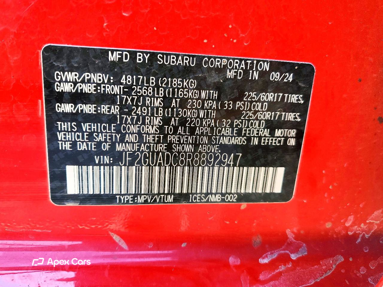 Subaru XV 2024
