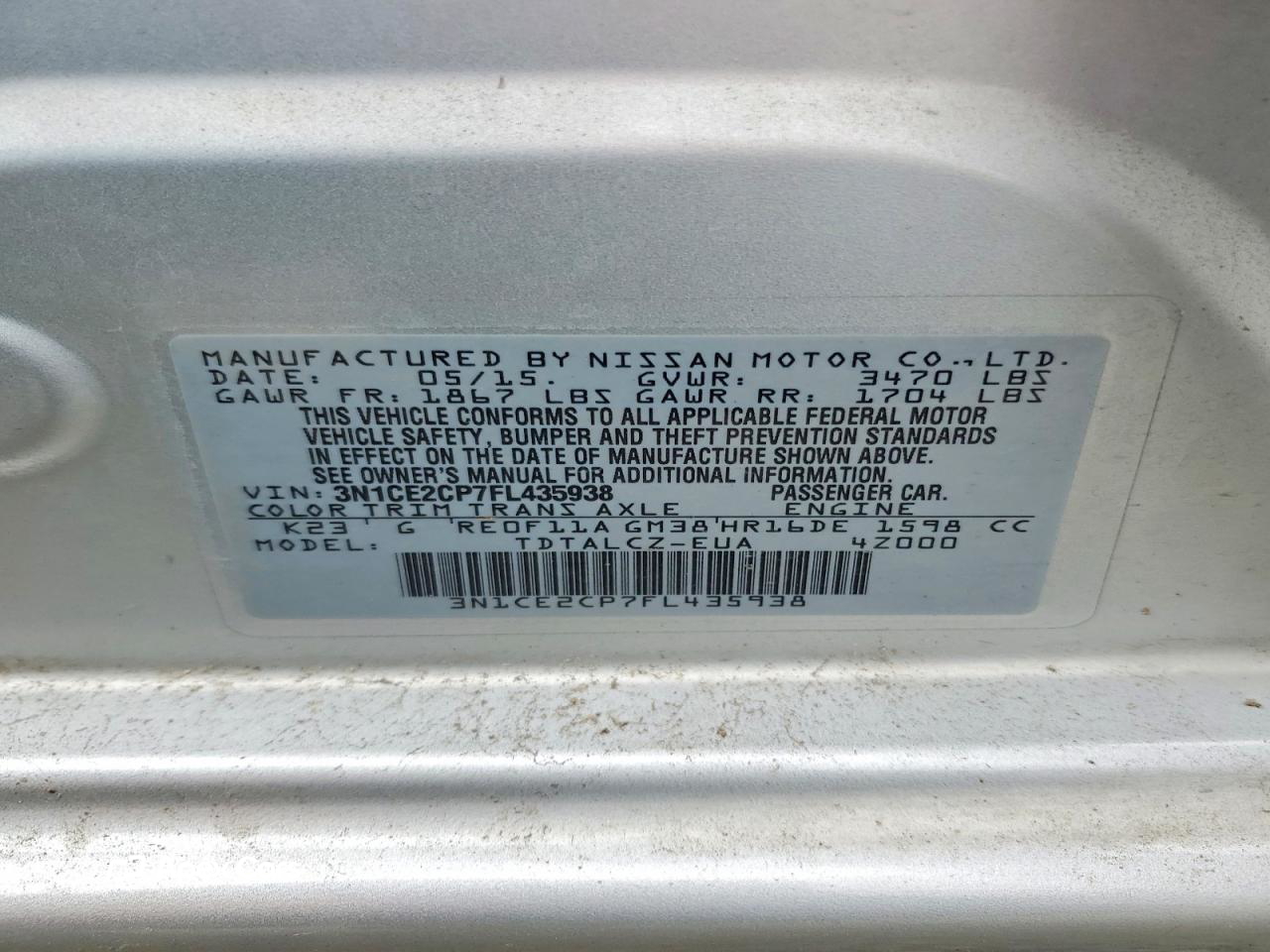 Nissan Versa 2015