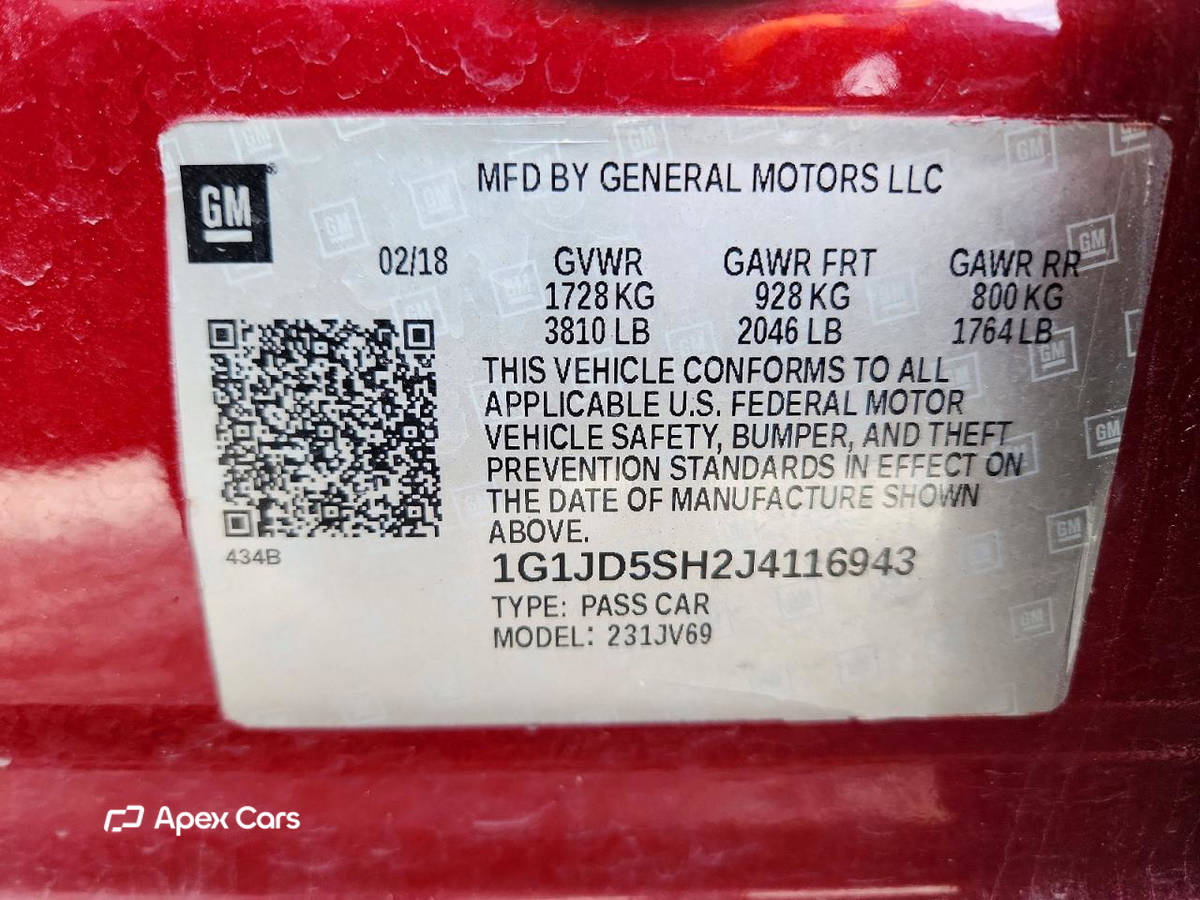 Chevrolet Sonic 2018