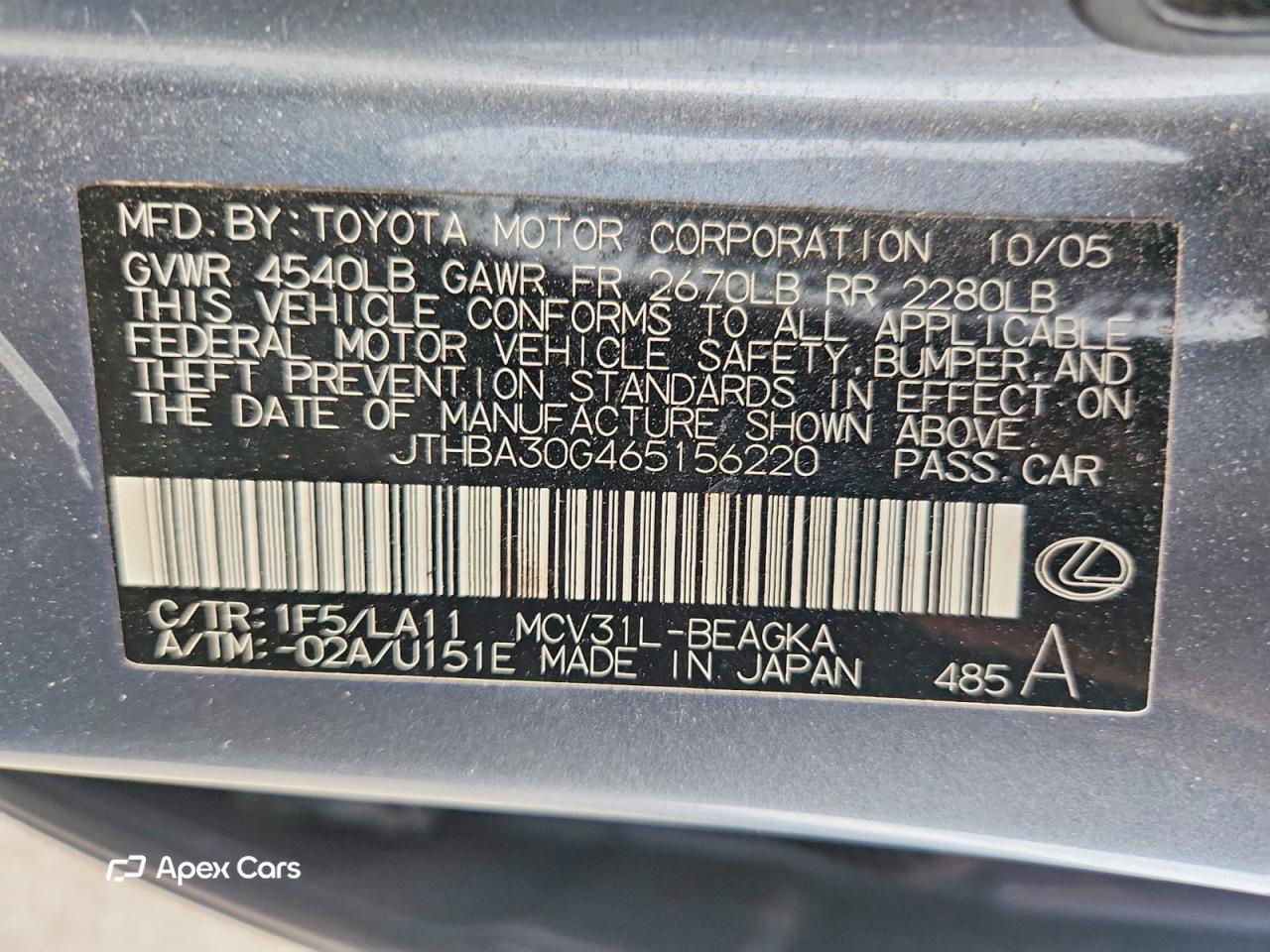 Lexus ES 2006