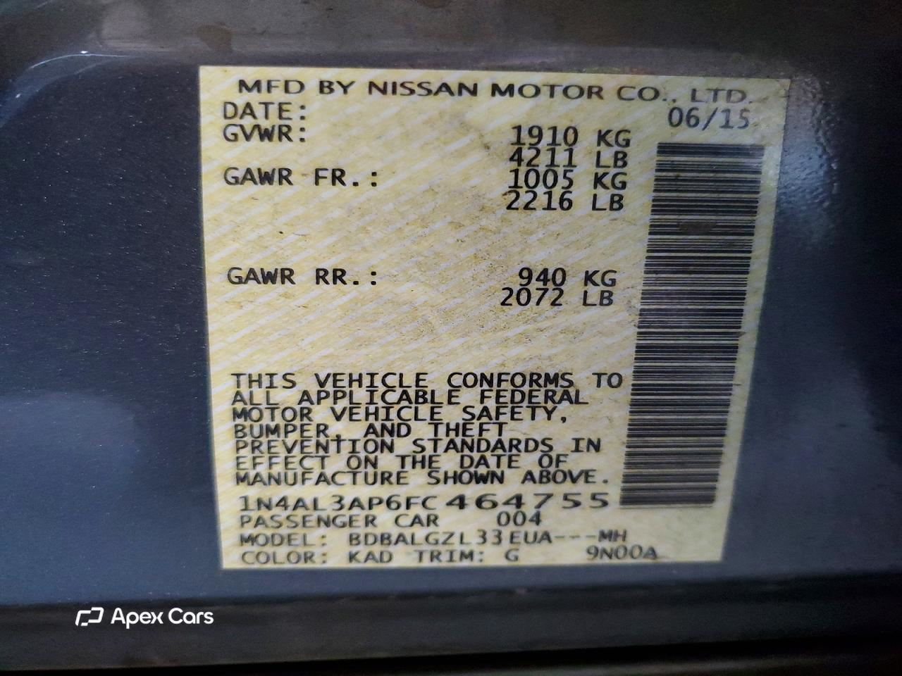 Nissan Altima 2015