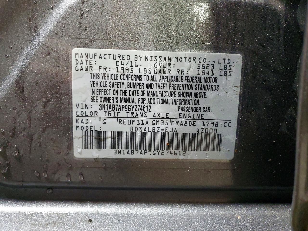 Nissan Sentra 2016