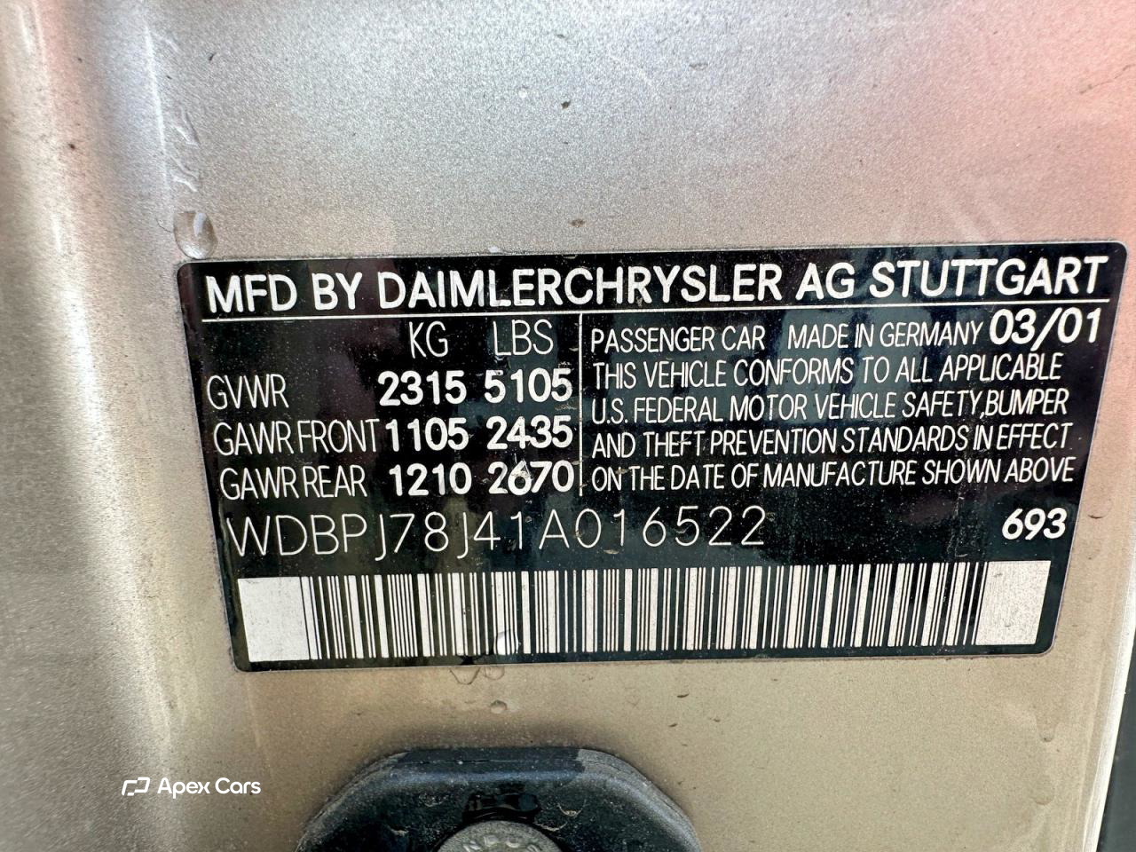 Mercedes-Benz CL-klasse 2001