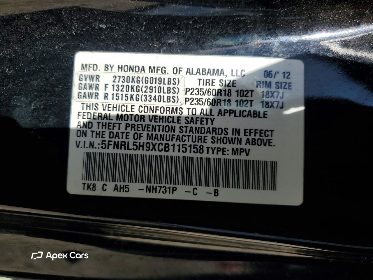 Honda Odyssey 2012