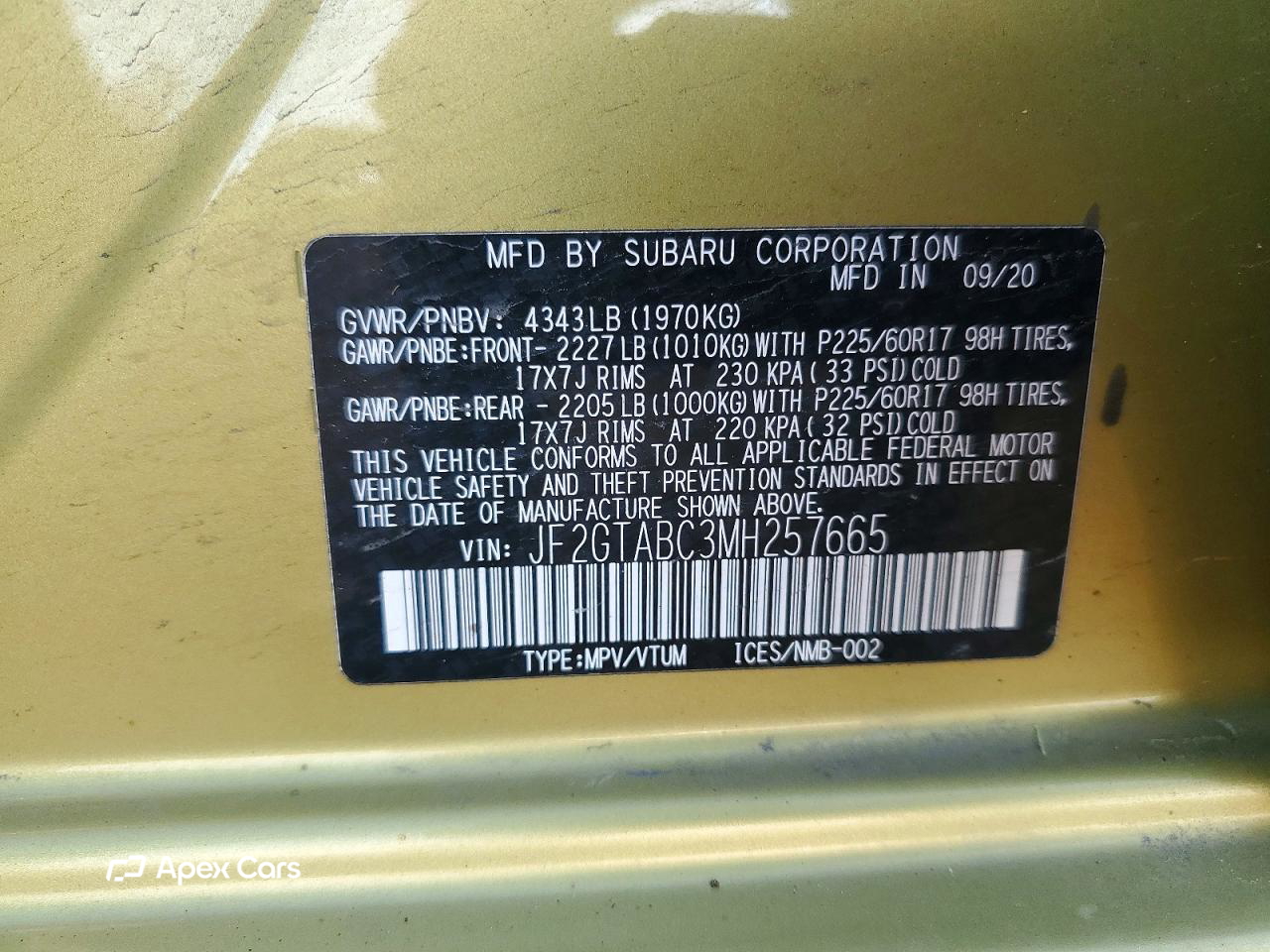 Subaru XV 2021