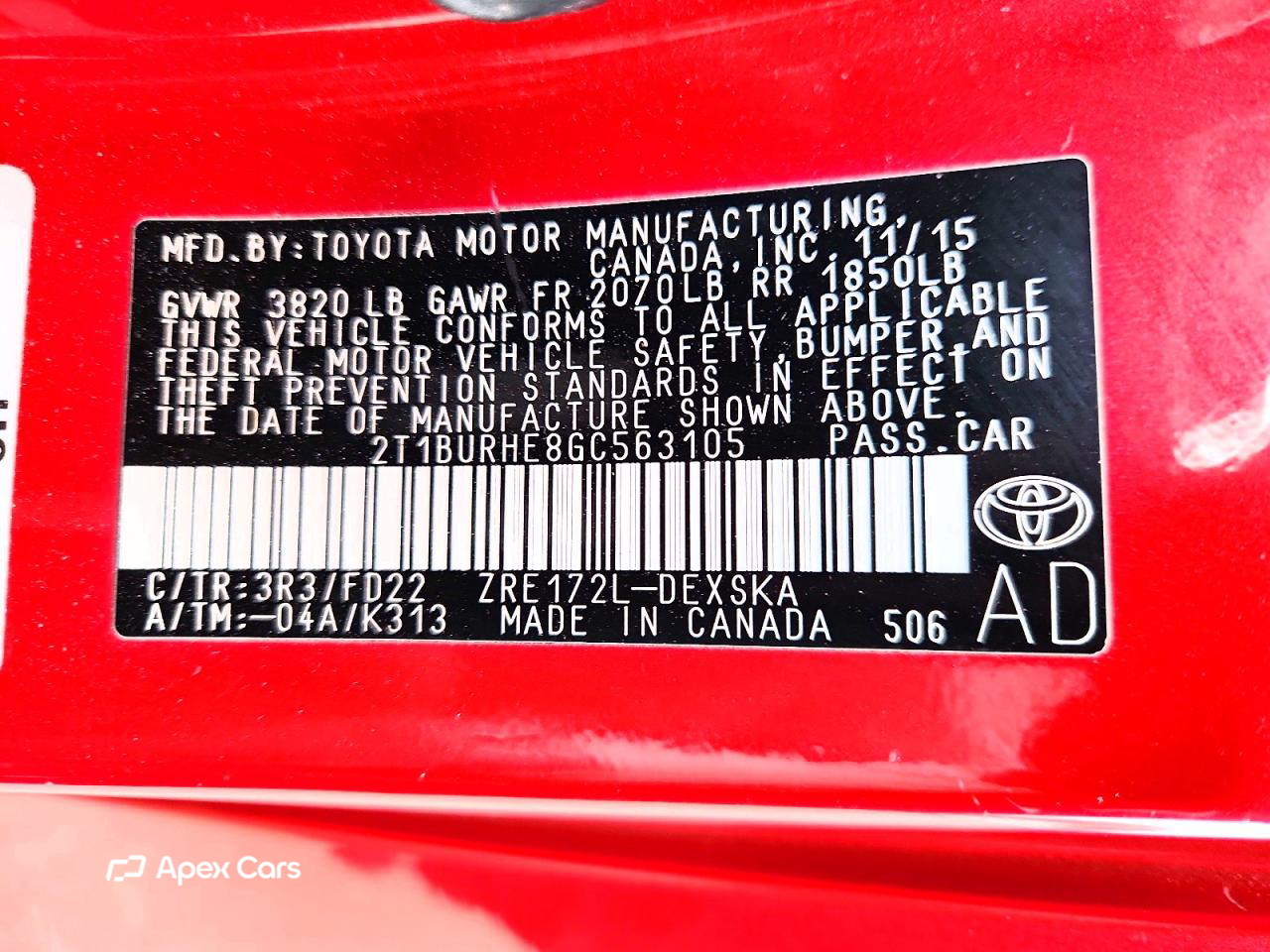 Toyota Corolla 2016