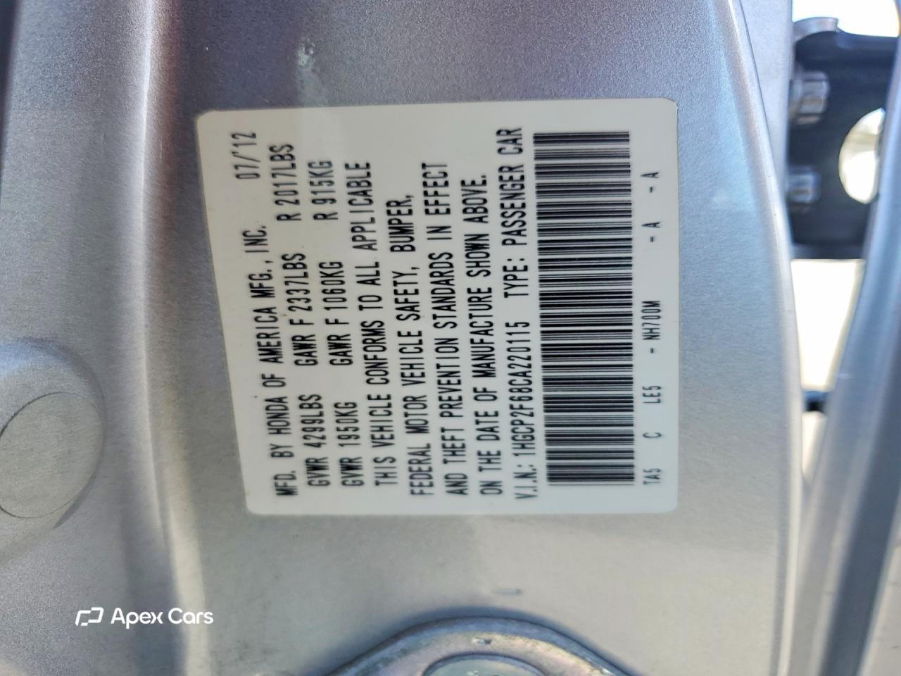 Honda Accord 2012