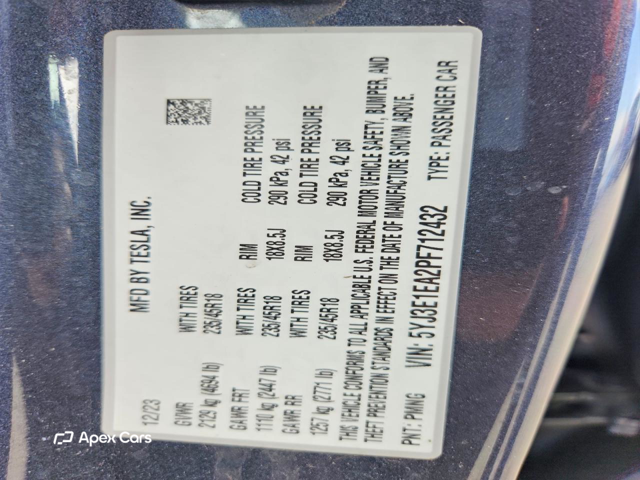 Tesla Model 3 2023