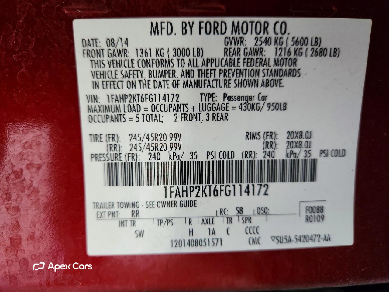 Ford Taurus 2015