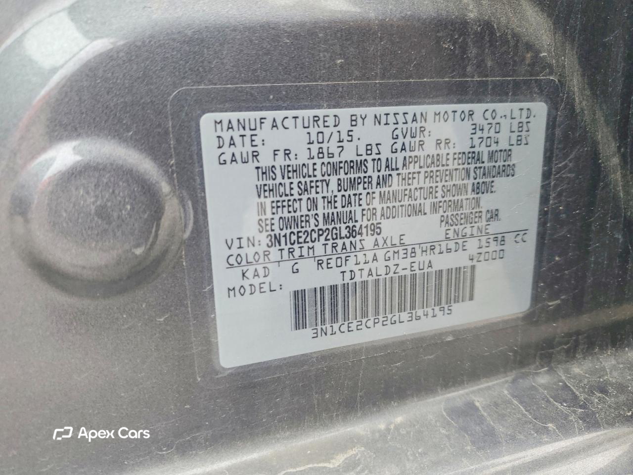 Nissan Versa 2016