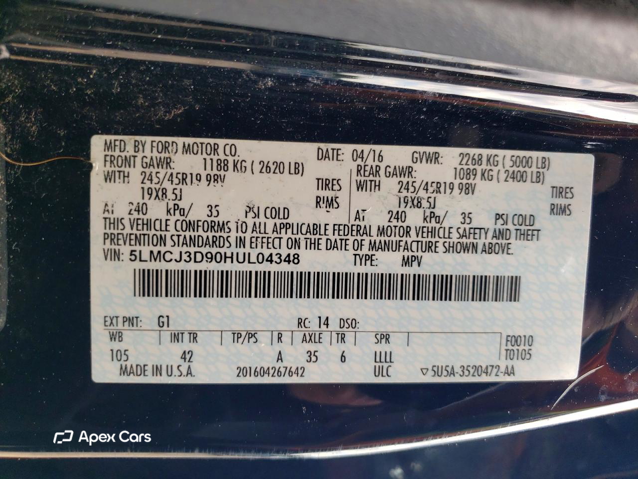 Lincoln MKC 2017