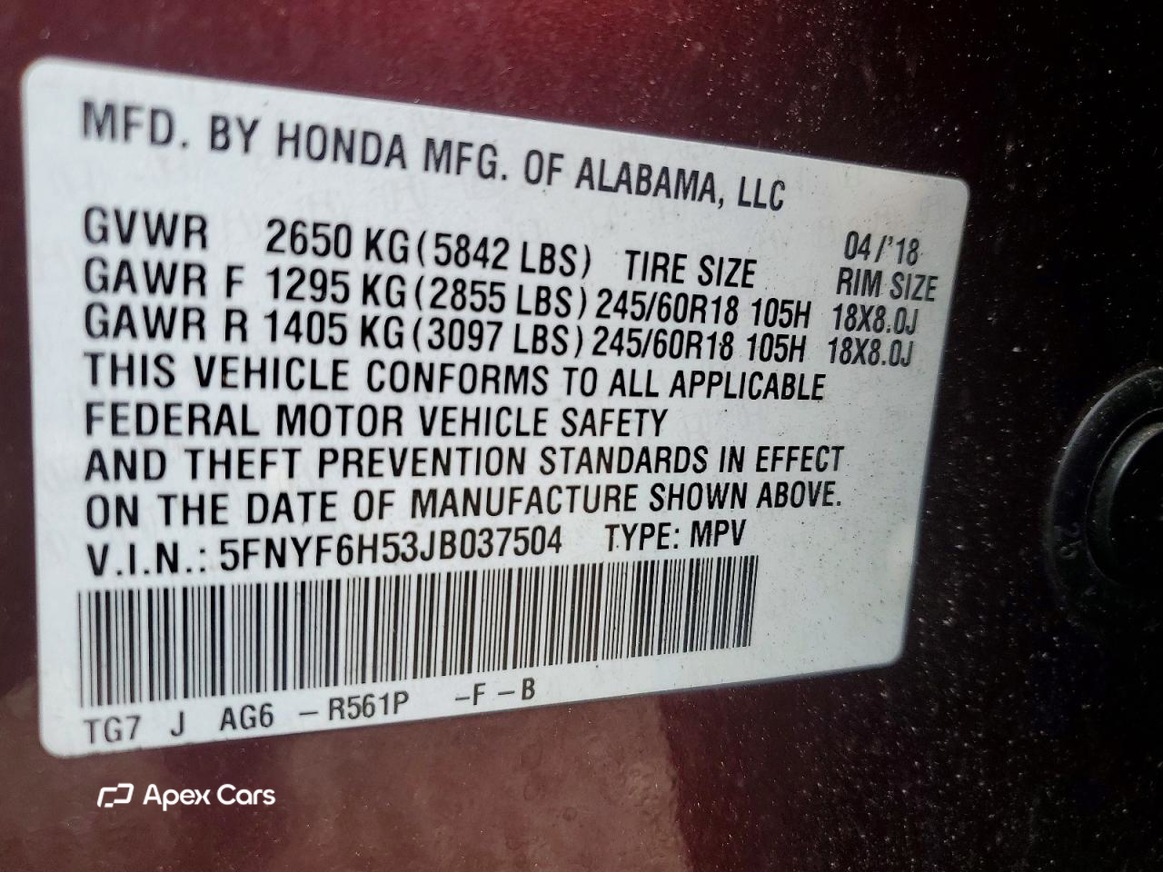 Honda Pilot 2018