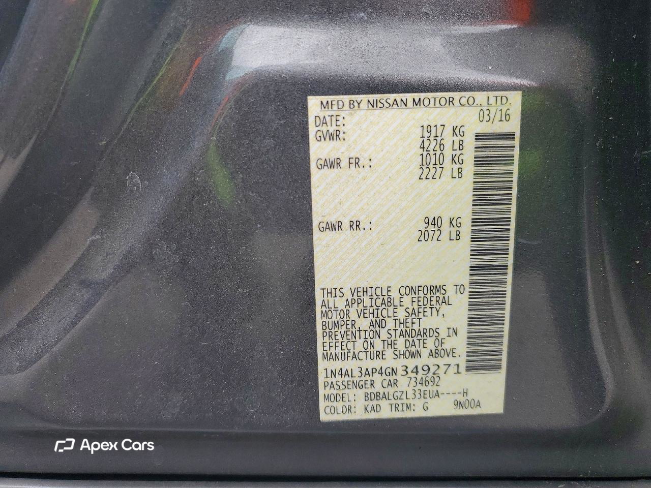 Nissan Altima 2016