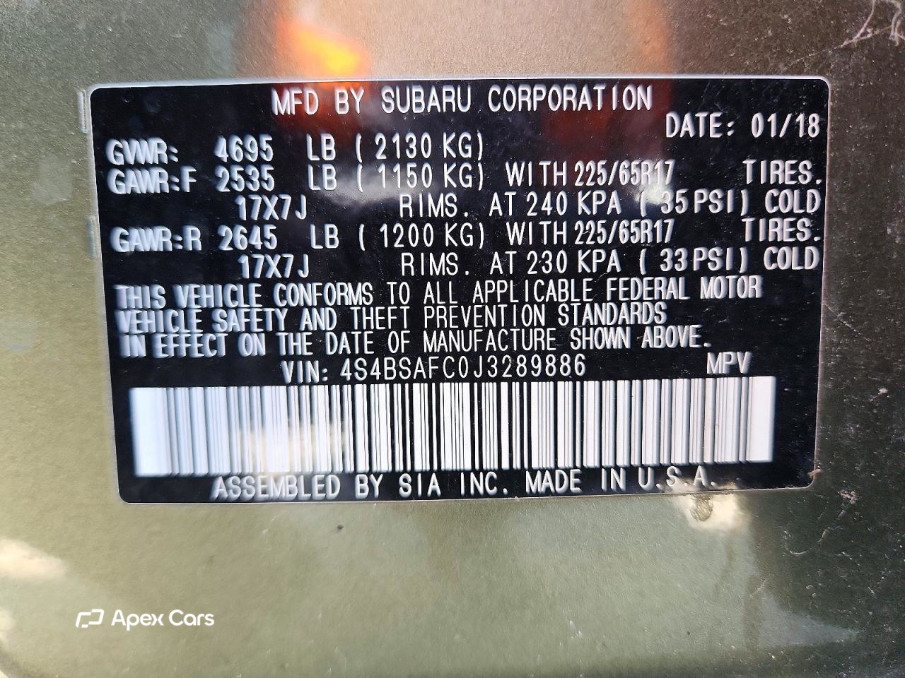 Subaru Outback 2018