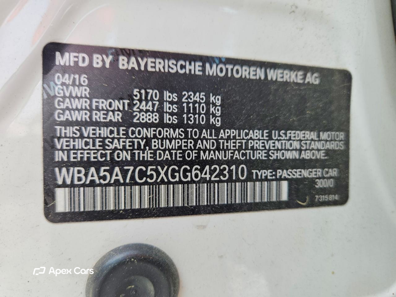BMW Series 5 2016