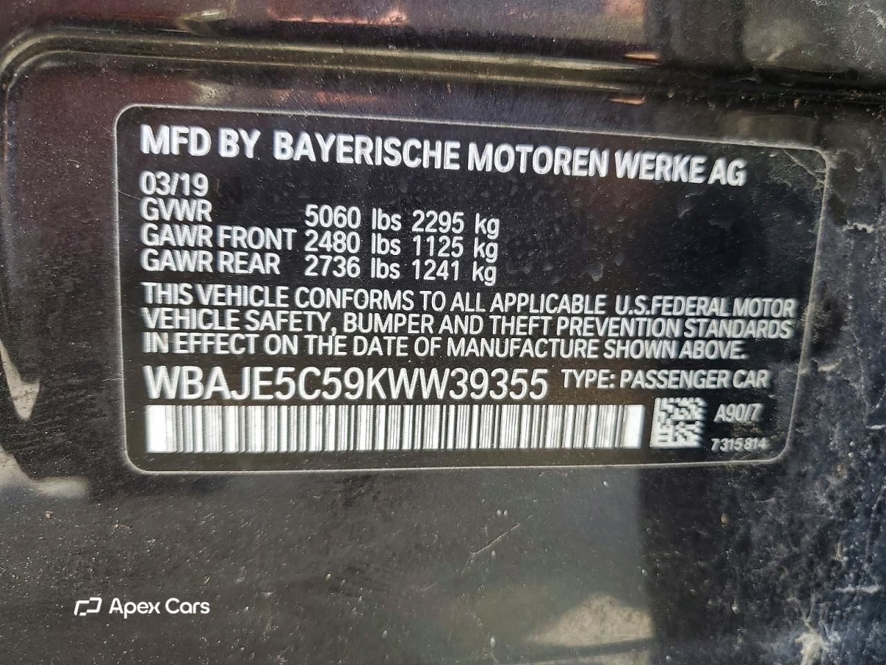 BMW Series 5 2019
