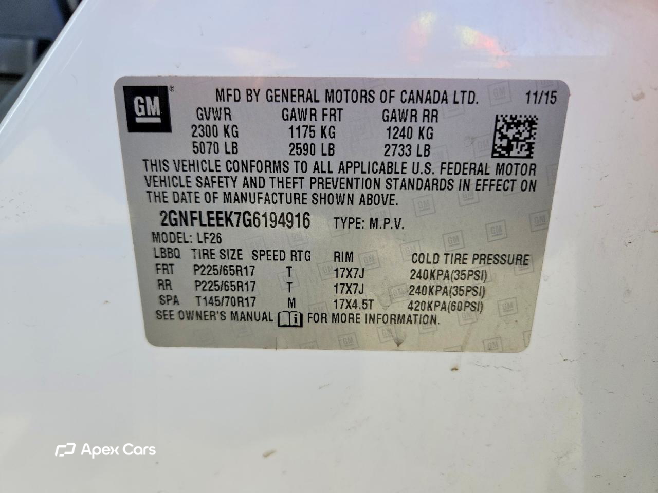 Chevrolet Equinox 2016
