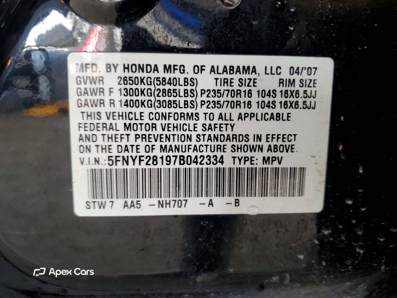 Honda Pilot 2007