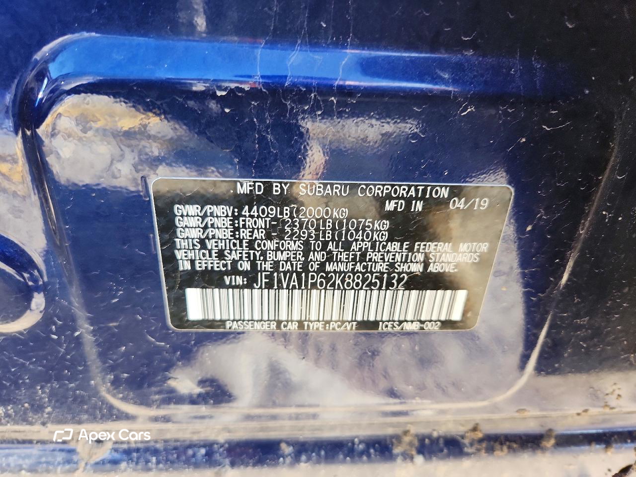 Subaru WRX 2019