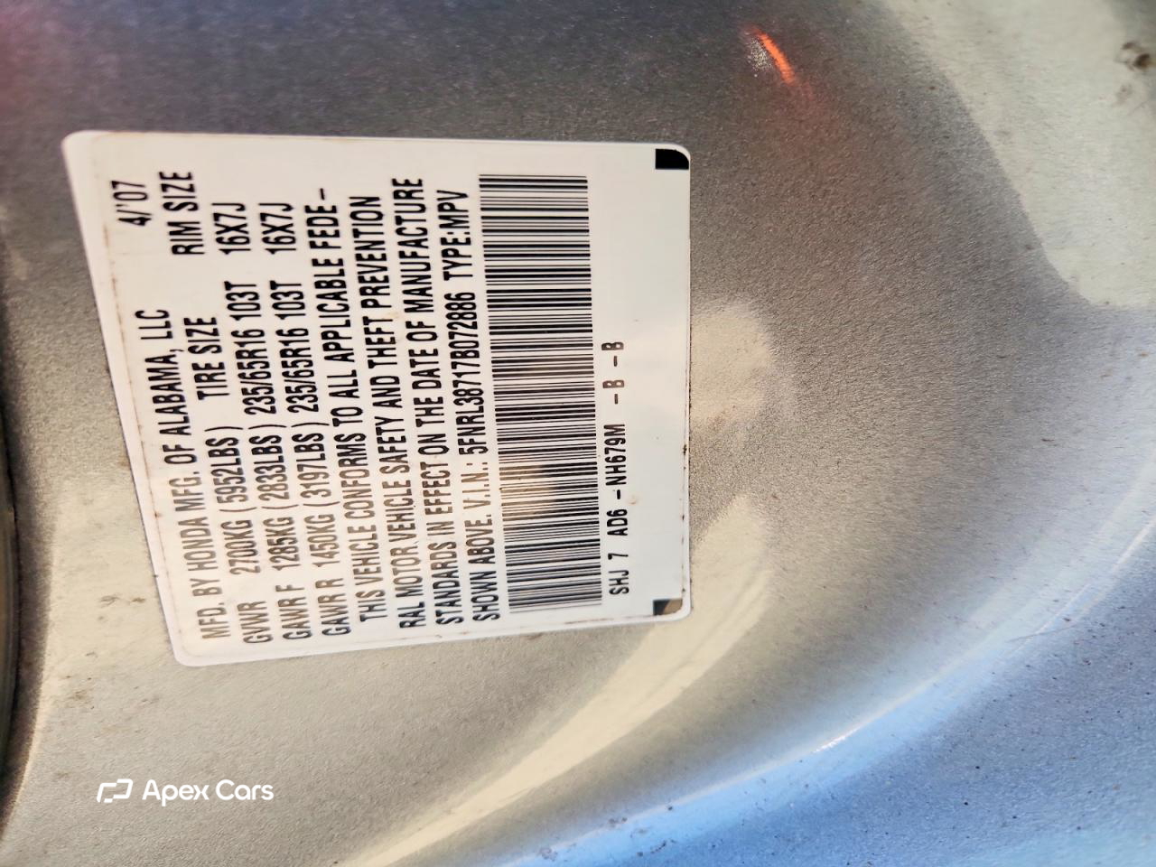 Honda Odyssey 2007