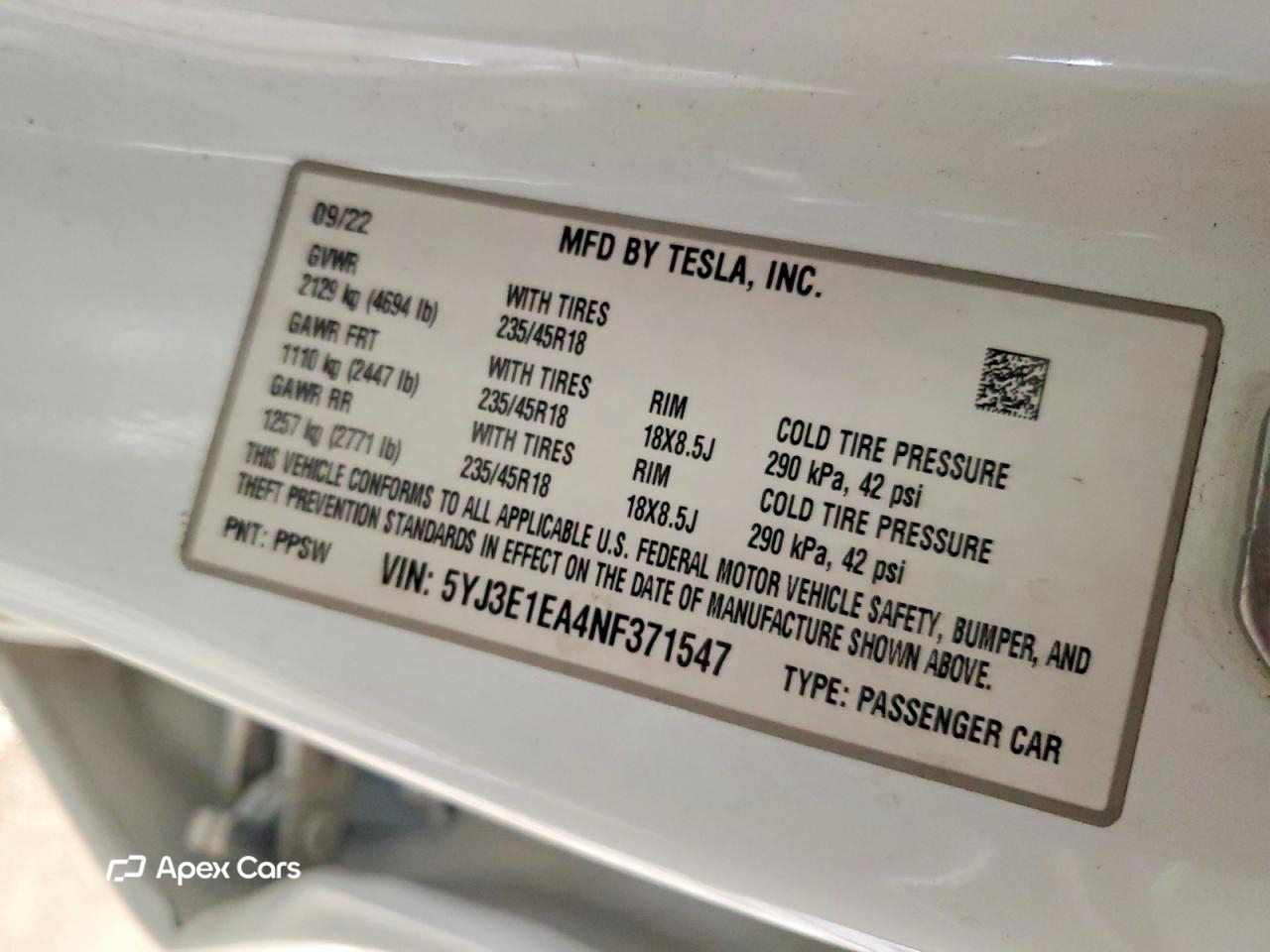 Tesla Model 3 2022