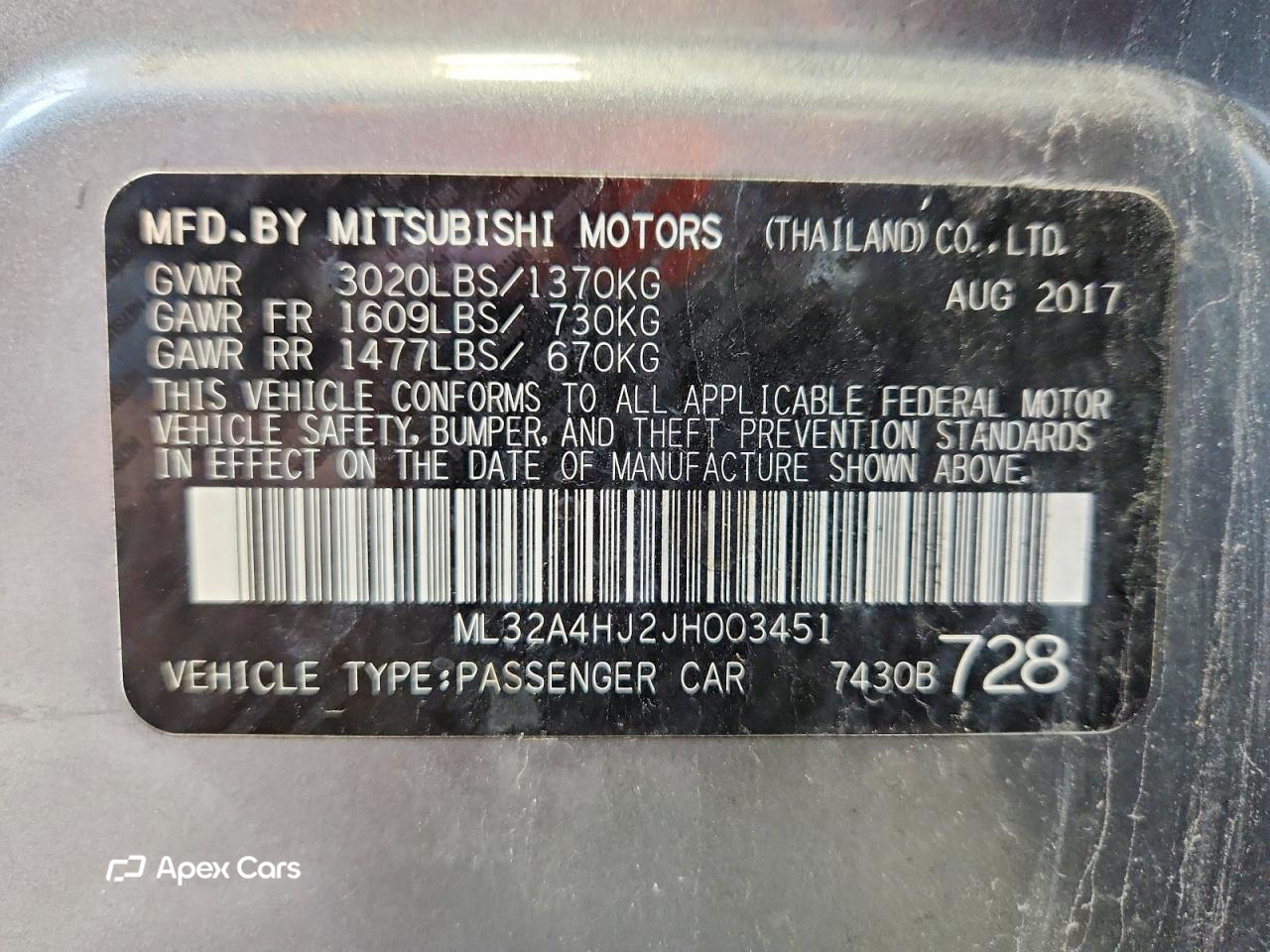 Mitsubishi Mirage 2018
