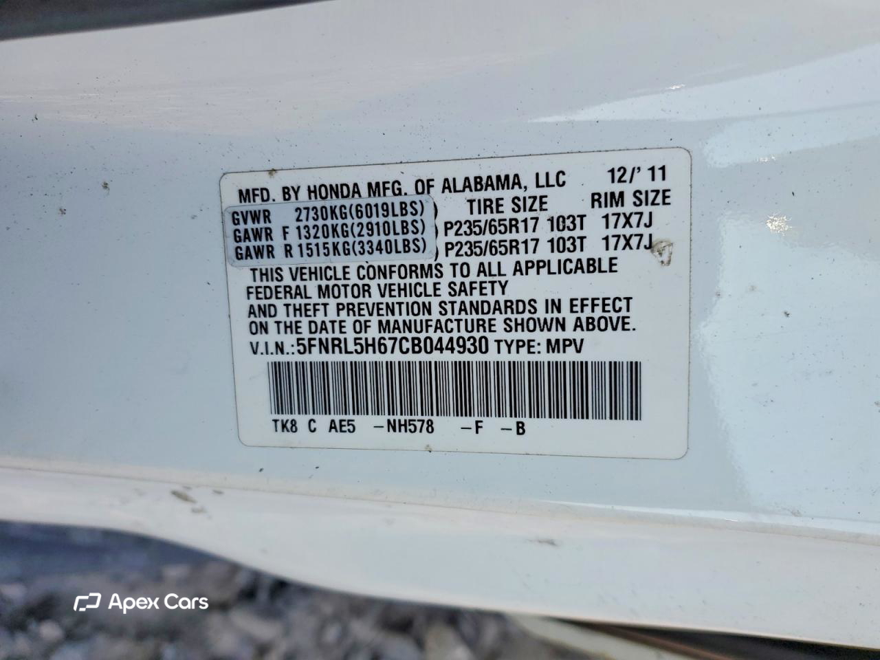 Honda Odyssey 2012