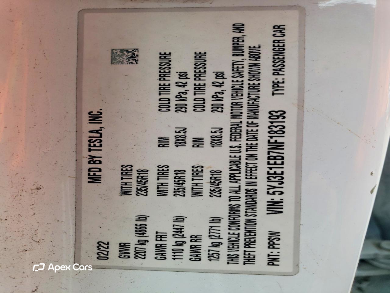 Tesla Model 3 2022